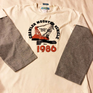 Shirt boys new size 3 Gymboree long sleeve cotton Crawler Vehicle 1986-
